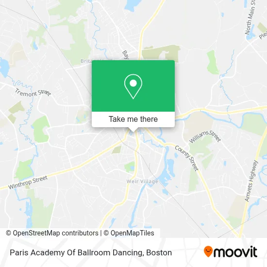 Paris Academy Of Ballroom Dancing map