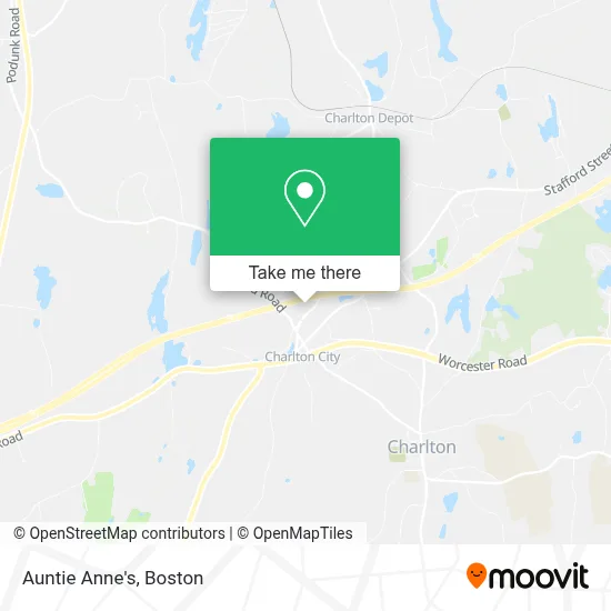 Auntie Anne's map