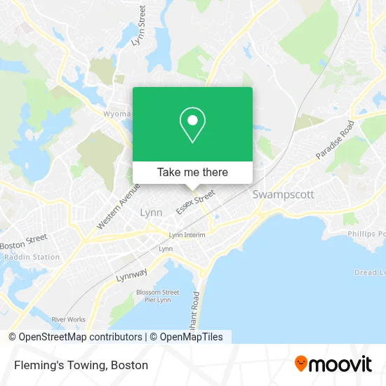 Fleming's Towing map
