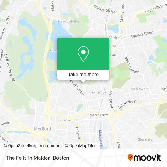 The Fells In Malden map
