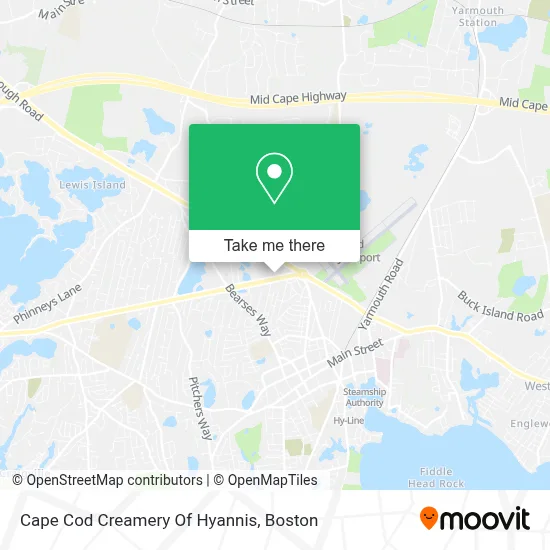 Cape Cod Creamery Of Hyannis map