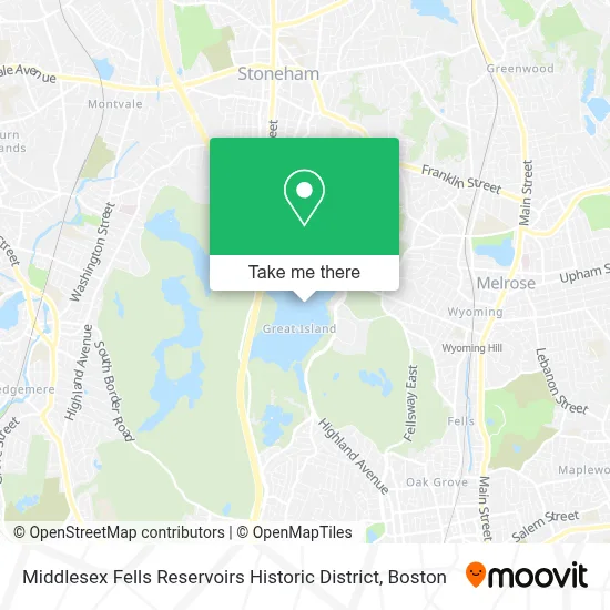 Middlesex Fells Reservoirs Historic District map