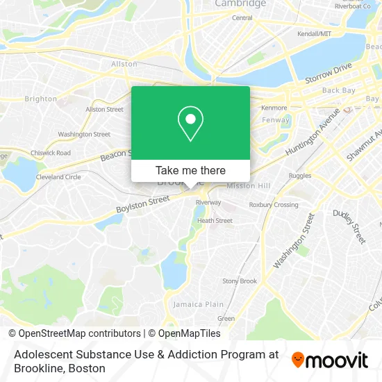 Adolescent Substance Use & Addiction Program at Brookline map