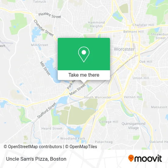 Uncle Sam's Pizza map
