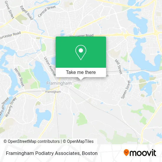 Framingham Podiatry Associates map