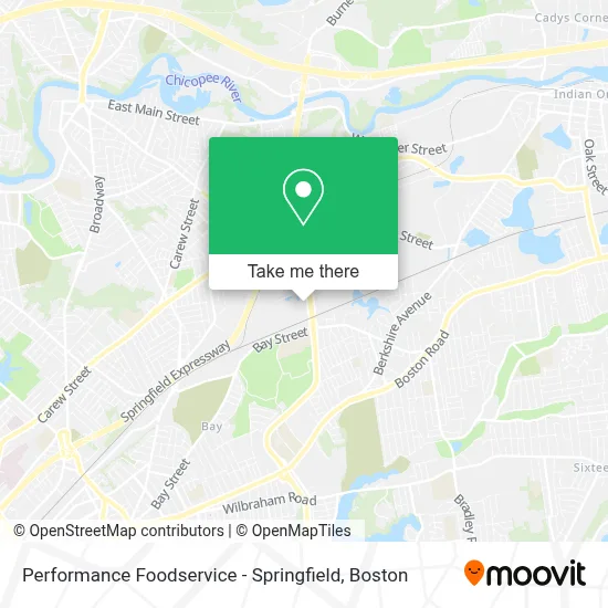 Performance Foodservice - Springfield map