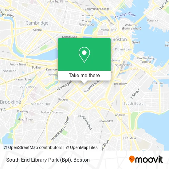 South End Library Park (Bpl) map