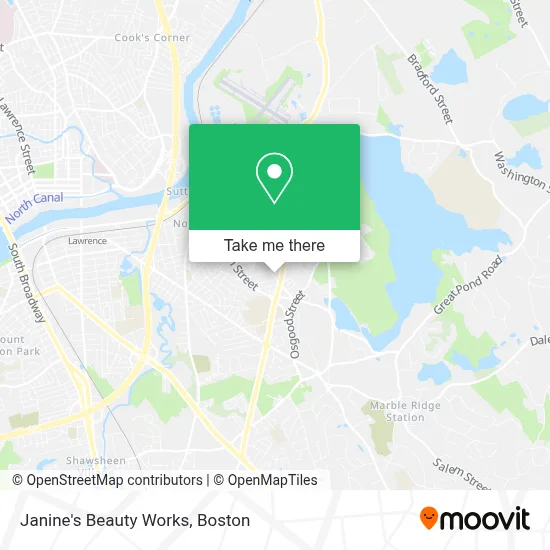 Janine's Beauty Works map