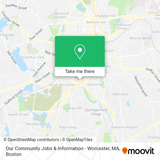 Our Community Jobs & Information - Worcester, MA map