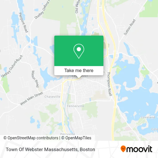 Town Of Webster Massachusetts map