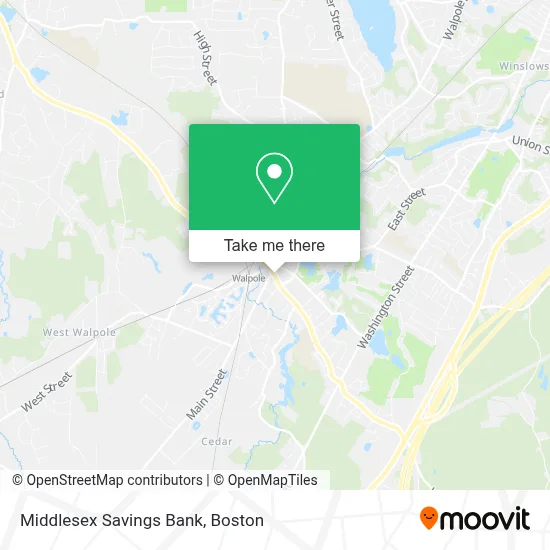 Middlesex Savings Bank map