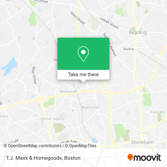 T.J. Maxx & Homegoods map