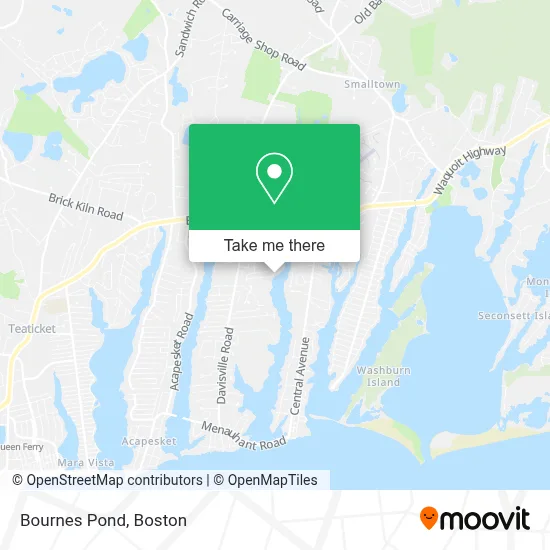 Bournes Pond map