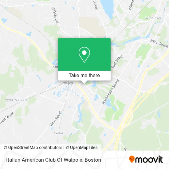 Italian American Club Of Walpole map