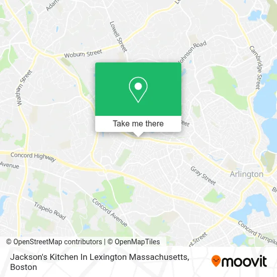 Jackson's Kitchen In Lexington Massachusetts map