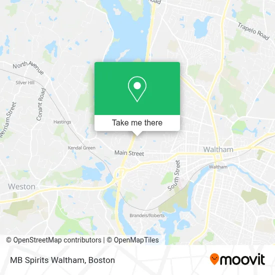 MB Spirits Waltham map