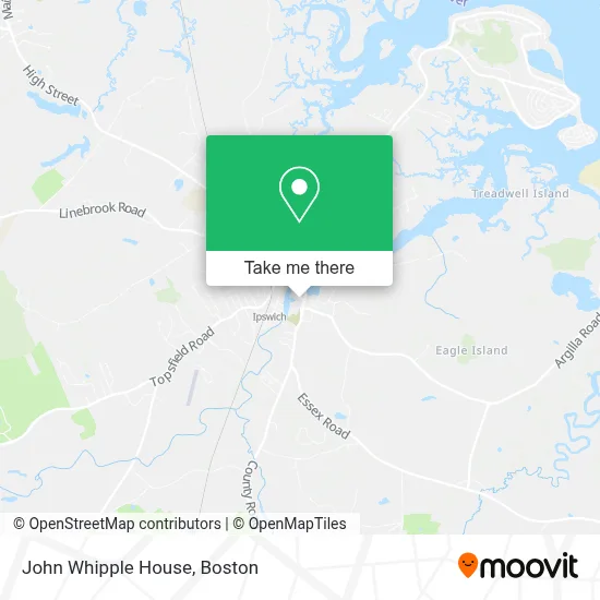 John Whipple House map