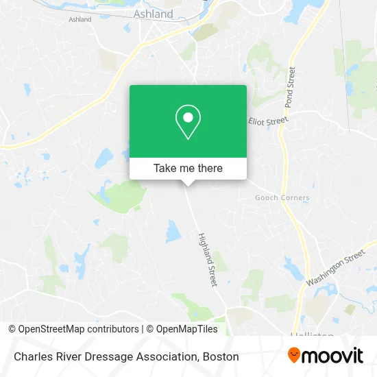 Charles River Dressage Association map