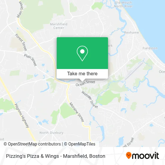 Pizzing's Pizza & Wings - Marshfield map