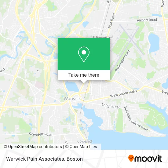 Warwick Pain Associates map