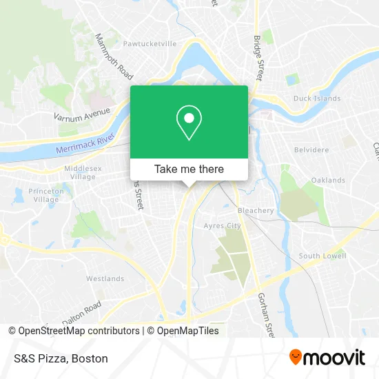 S&S Pizza map