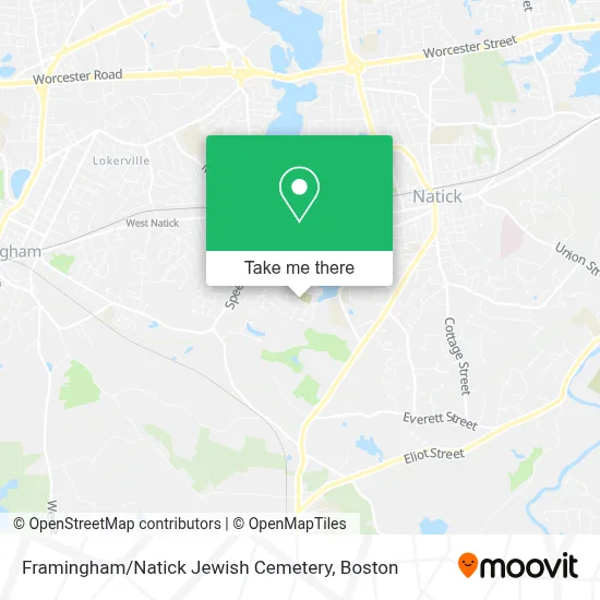 Framingham / Natick Jewish Cemetery map