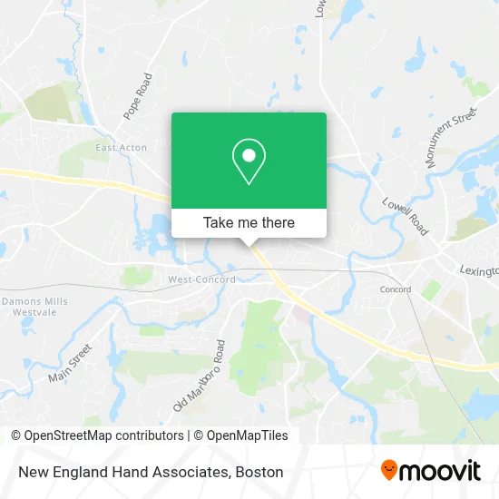 New England Hand Associates map