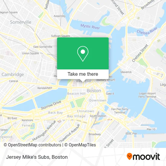 Jersey Mike's Subs map