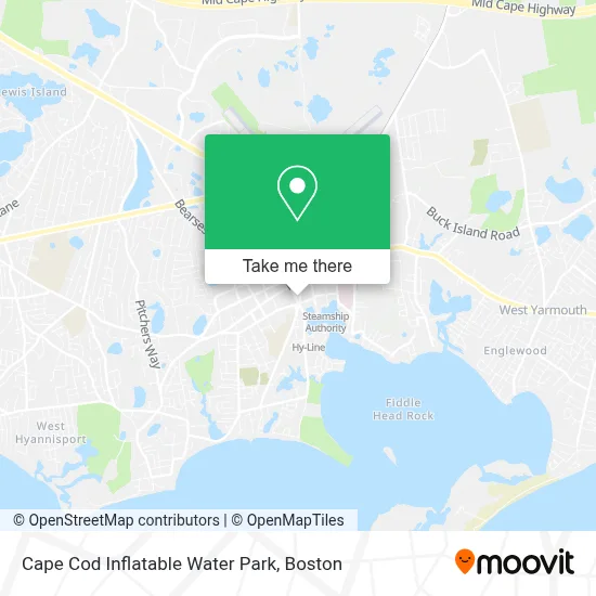 Cape Cod Inflatable Water Park map