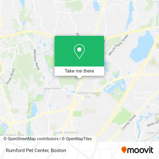 Rumford Pet Center map