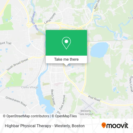 Highbar Physical Therapy - Westerly map