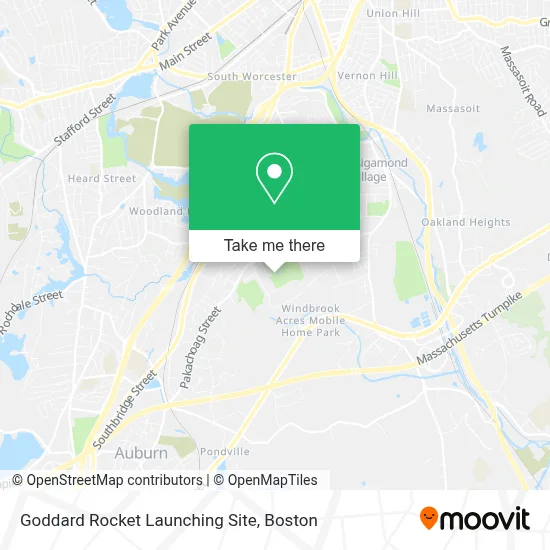 Goddard Rocket Launching Site map