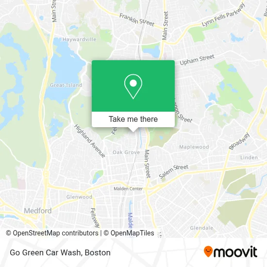 Go Green Car Wash map