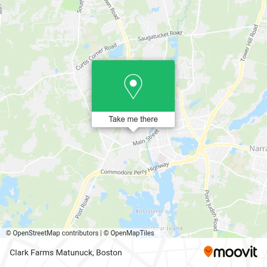 Clark Farms Matunuck map