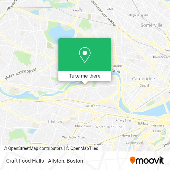 Craft Food Halls - Allston map