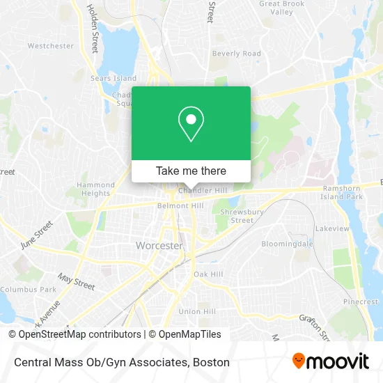 Central Mass Ob/Gyn Associates map