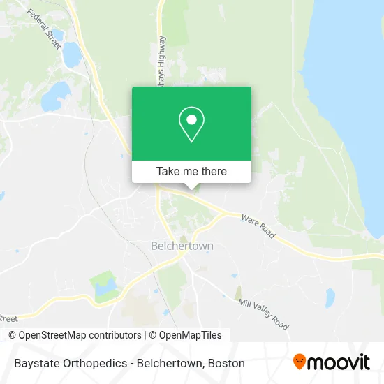 Baystate Orthopedics - Belchertown map