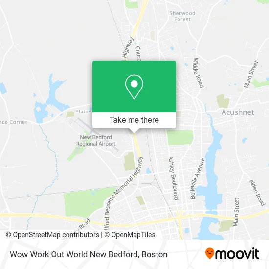 Wow Work Out World New Bedford map