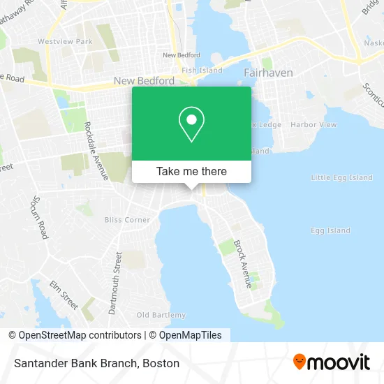 Santander Bank Branch map