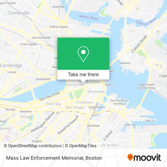 Mass Law Enforcement Memorial map