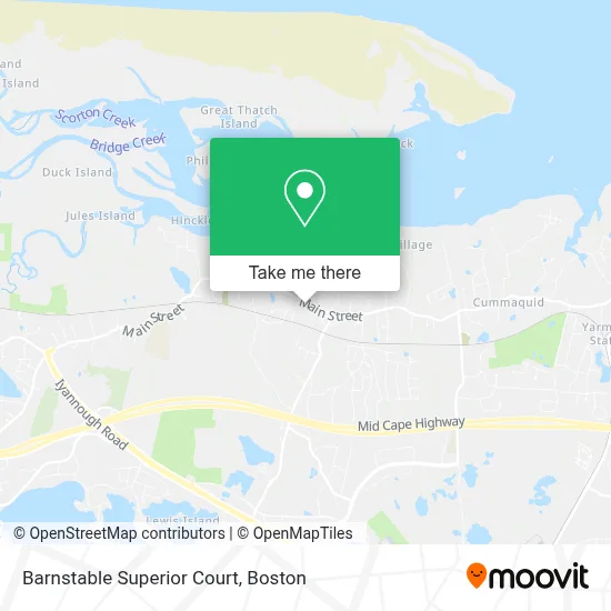 Barnstable Superior Court map