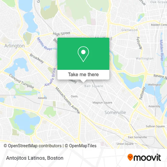 Antojitos Latinos map