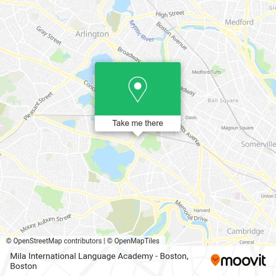 Mila International Language Academy - Boston map