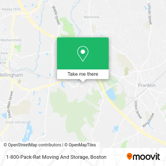 1-800-Pack-Rat Moving And Storage map