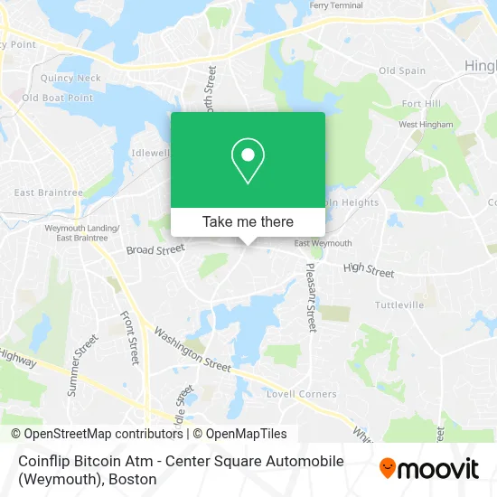 Coinflip Bitcoin Atm - Center Square Automobile (Weymouth) map