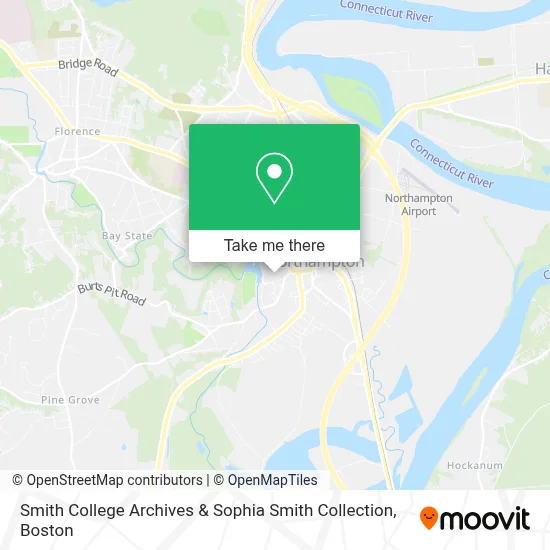 Smith College Archives & Sophia Smith Collection map