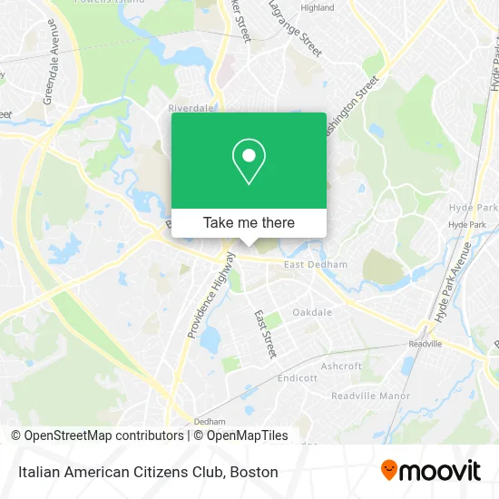 Italian American Citizens Club map