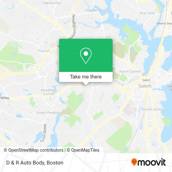 D & R Auto Body map