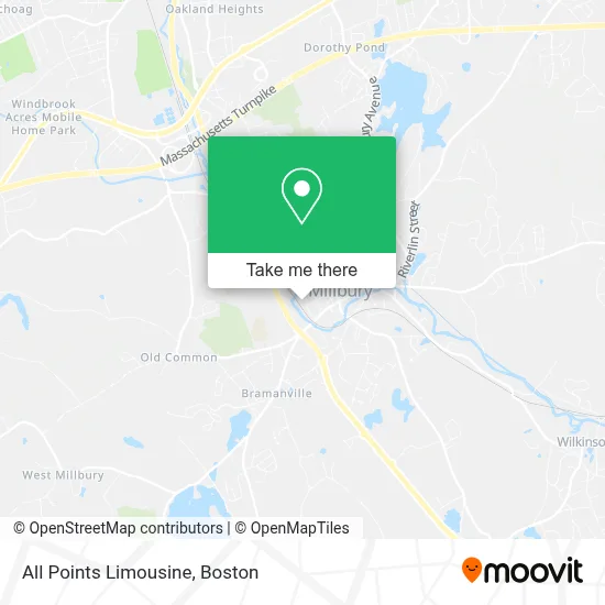 All Points Limousine map