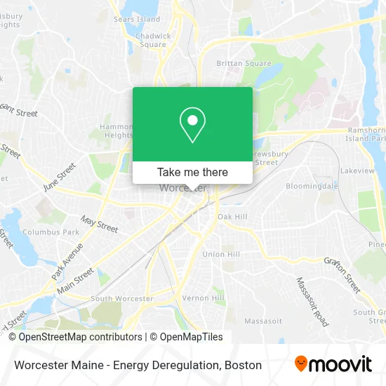 Worcester Maine - Energy Deregulation map